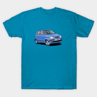 Hyundai Amica/Atoz/Atos car in blue T-Shirt